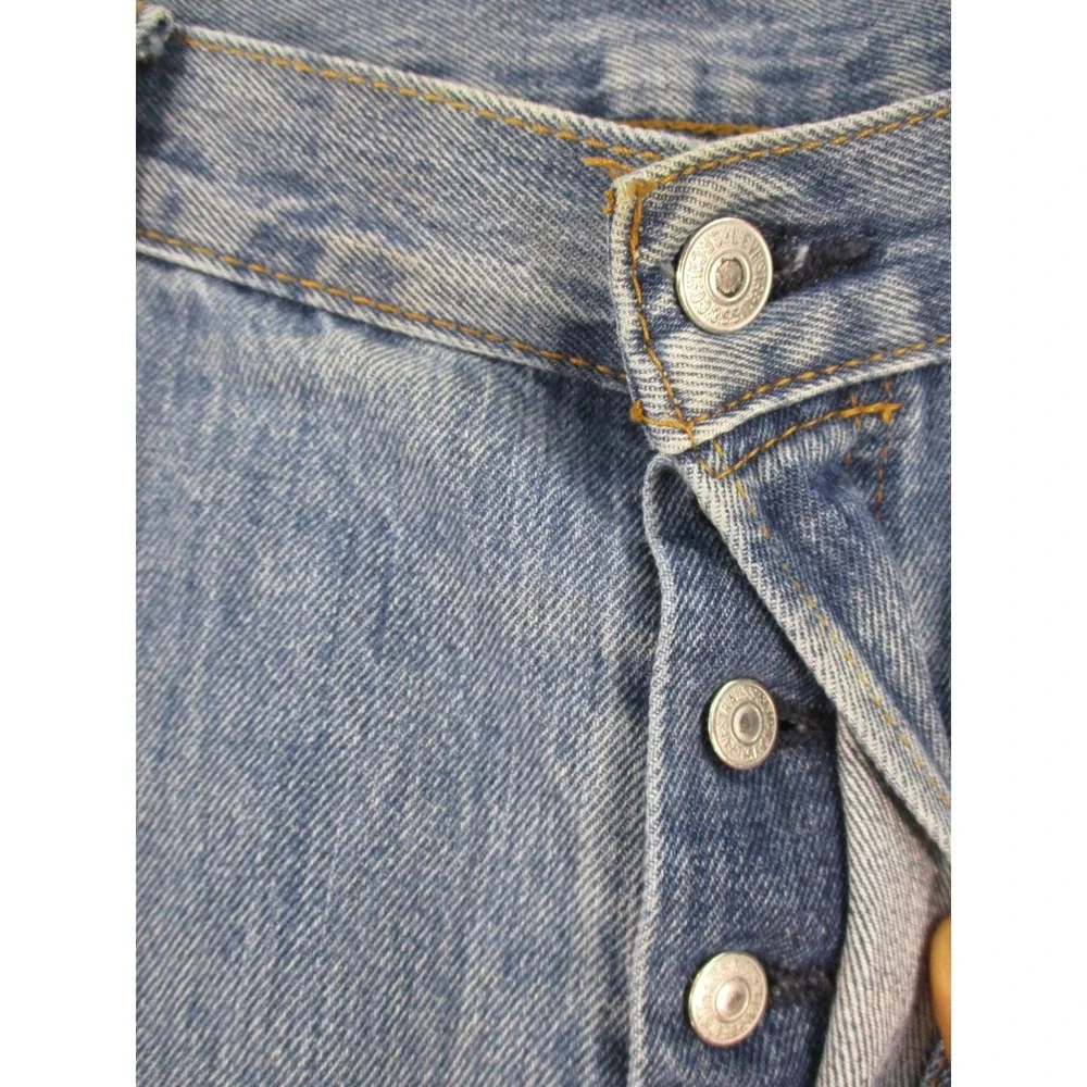 Levis 501‎ Original Fit Button Fly Light Wash Straight Leg Jeans Mens 40x31
